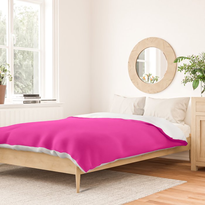 Solid neon pink  Duvet Cover Gallery Image 2