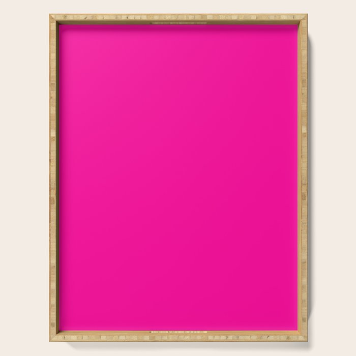Solid neon pink  Serving Tray Gallery Image 1