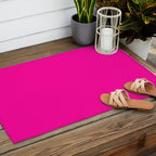 Solid neon pink  Outdoor Rug Gallery Image 2