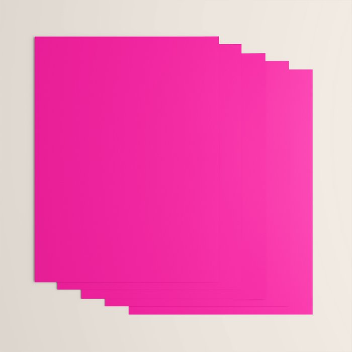 Solid neon pink  Wrapping Paper Gallery Image 3
