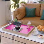Solid neon pink  Serving Tray Gallery Image 2
