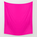 Solid neon pink  Wall Tapestry Gallery Image 4