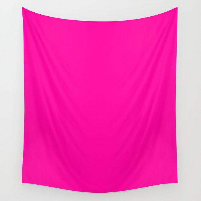 Solid neon pink  Wall Tapestry Gallery Image 4
