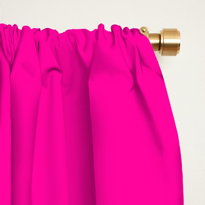 Solid neon pink  Window Curtain Gallery Image 2