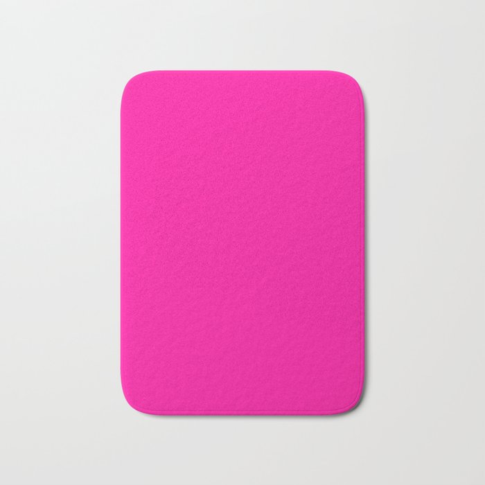 Solid neon pink  Bath Mat Gallery Image 1