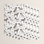 German Shorthaired Pointer Dog Paws and Bones White Wrapping Paper Gallery Image 3