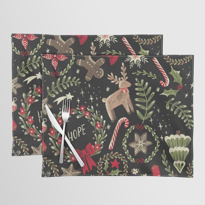 Magical Christmas - Black Placemat Gallery Image 1