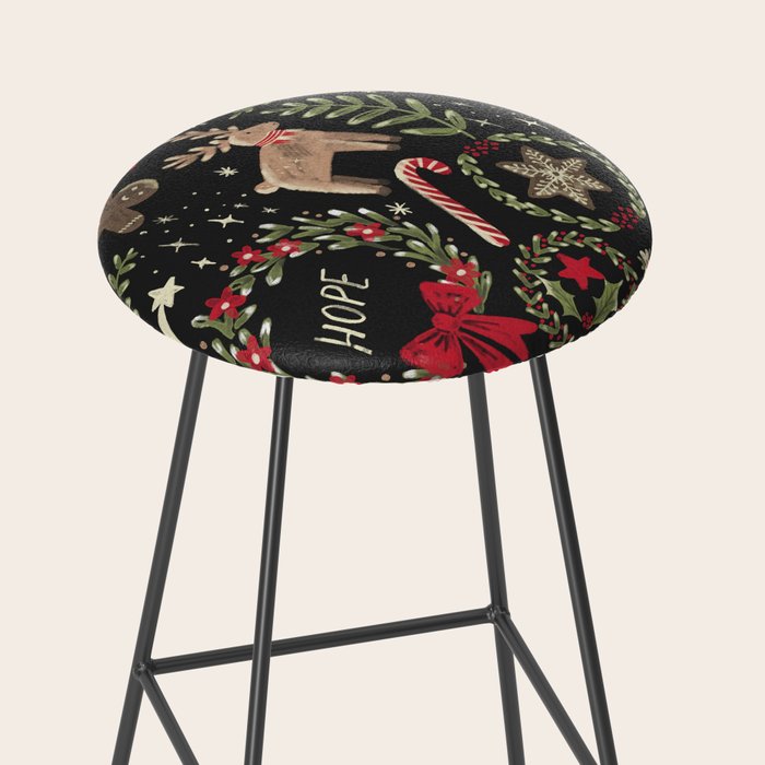 Magical Christmas - Black Stool Gallery Image 2