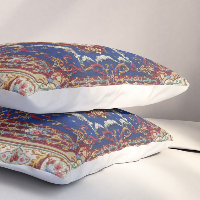 Wonderfully Detailed Persian Rug Oriental Victorian Style Carpet Design Pillow Sham Gallery Image 3