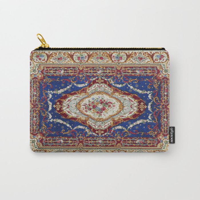 Wonderfully Detailed Persian Rug Oriental Victorian Style Carpet Design Carry All Pouch Gallery Image 1