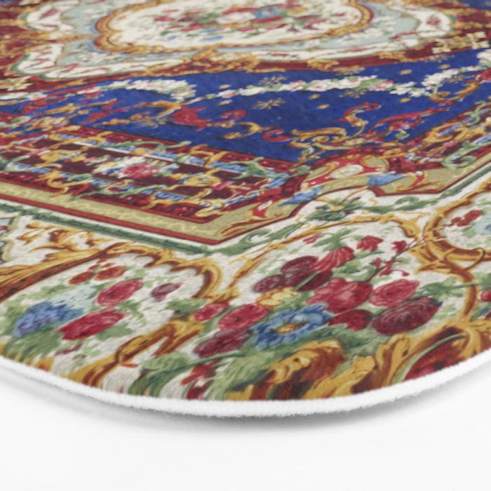 Wonderfully Detailed Persian Rug Oriental Victorian Style Carpet Design Bath Mat Gallery Image 3