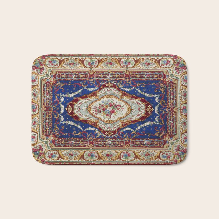 Wonderfully Detailed Persian Rug Oriental Victorian Style Carpet Design Bath Mat Gallery Image 1