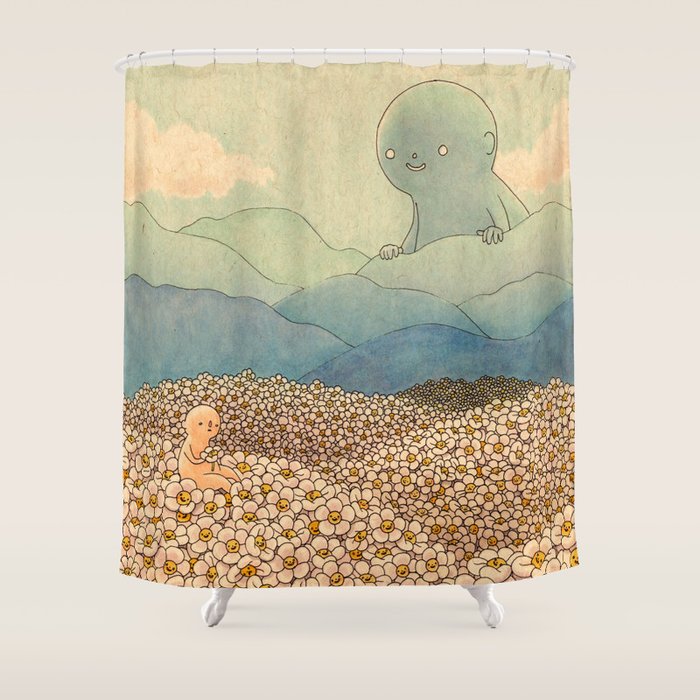 Diasy Fields Shower Curtain Gallery Image 1