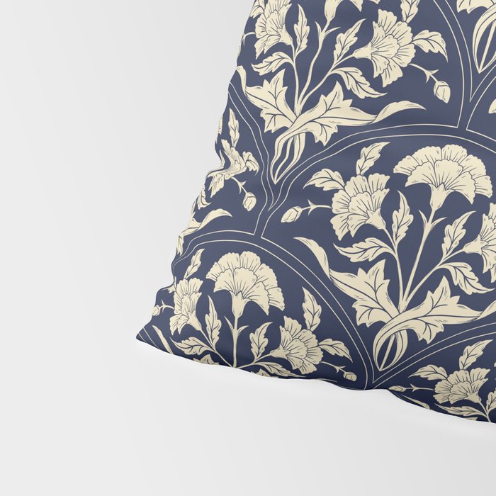 Victorian Botanicals Cornflower In Navy Blue Pillow Sham Gallery Image 4