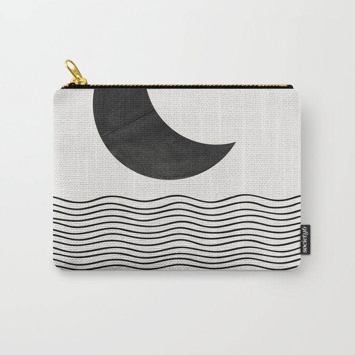 Modern Night, Moon by the Waves Carry All Pouch Gallery Image 1