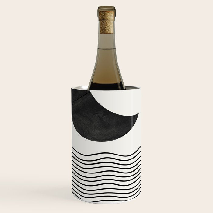Modern Night, Moon by the Waves Wine Chiller Gallery Image 1