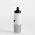 Modern Night, Moon by the Waves Water Bottle Gallery Image 2