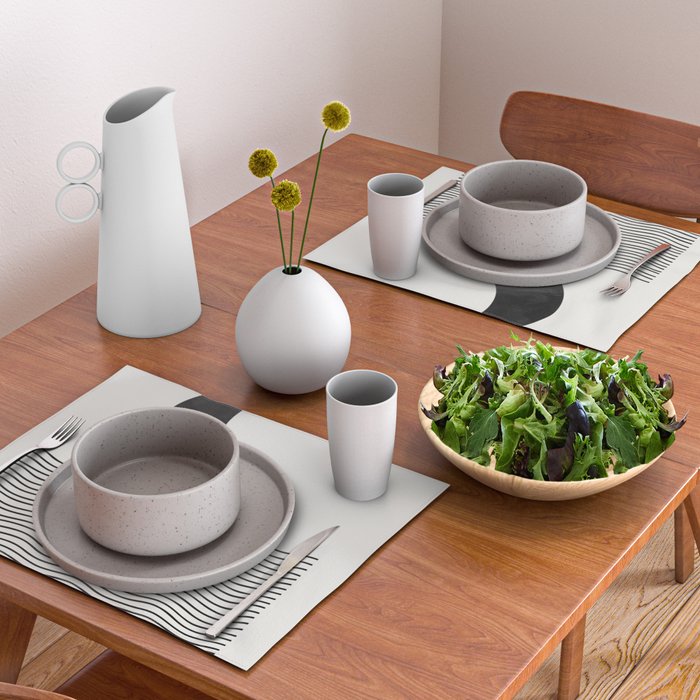 Modern Night, Moon by the Waves Placemat Gallery Image 2