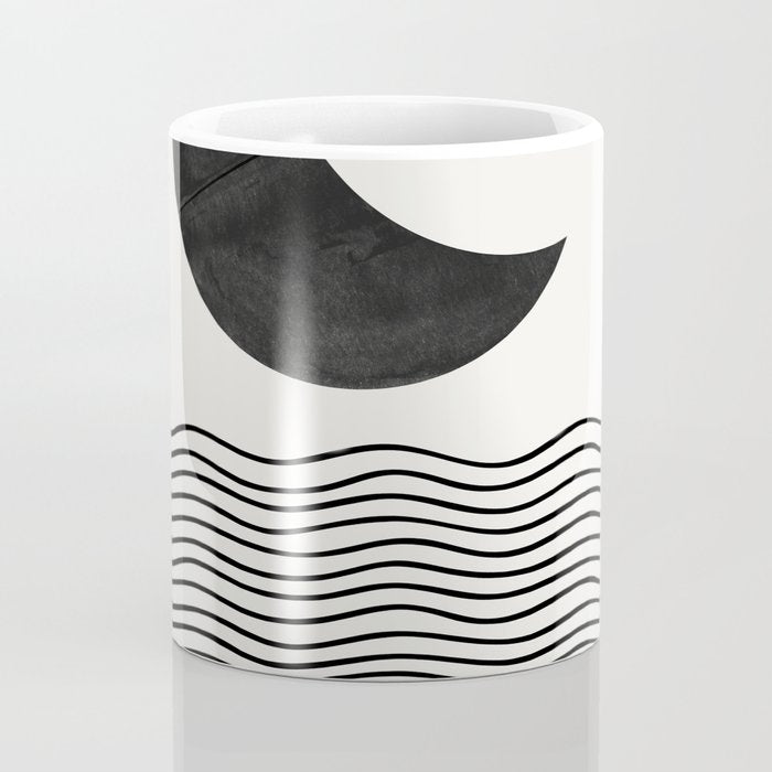 Modern Night, Moon by the Waves Coffee Mug Gallery Image 4
