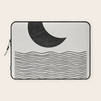 Modern Night, Moon by the Waves Laptop Sleeve Gallery Image 1