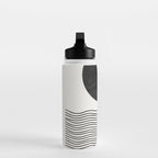 Modern Night, Moon by the Waves Water Bottle Gallery Image 3