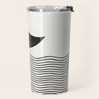 Modern Night, Moon by the Waves Travel Mug Gallery Image 2
