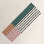 Color Block Line Abstract V Colorful Retro Yoga Mat Gallery Image 1