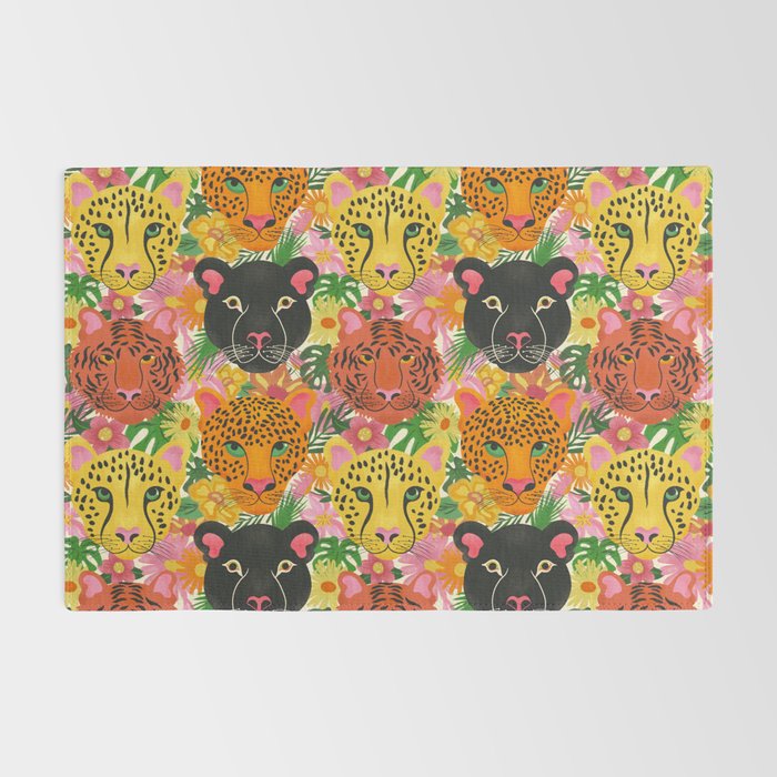 Maximalist Jungle Tiger Cheetah Leopard and Jaguar Rug Gallery Image 2