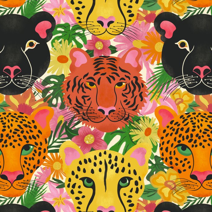 Maximalist Jungle Tiger Cheetah Leopard and Jaguar Coffee Mug Gallery Image 2