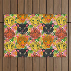 Maximalist Jungle Tiger Cheetah Leopard and Jaguar Outdoor Rug Gallery Image 1