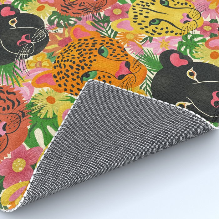 Maximalist Jungle Tiger Cheetah Leopard and Jaguar Rug Gallery Image 4