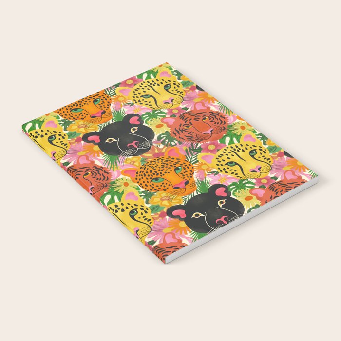 Maximalist Jungle Tiger Cheetah Leopard and Jaguar Notebook Gallery Image 1