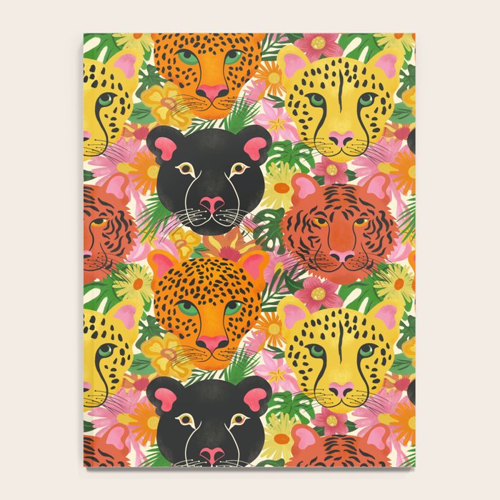Maximalist Jungle Tiger Cheetah Leopard and Jaguar Notebook Gallery Image 4