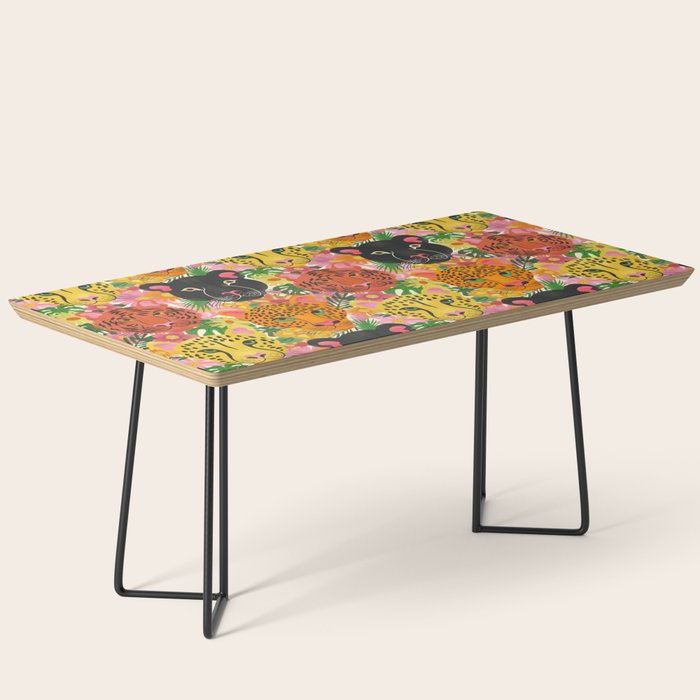 Maximalist Jungle Tiger Cheetah Leopard and Jaguar Coffee Table Gallery Image 1