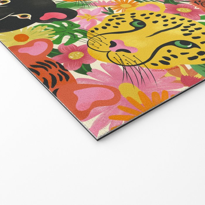 Maximalist Jungle Tiger Cheetah Leopard and Jaguar Welcome Mat Gallery Image 2