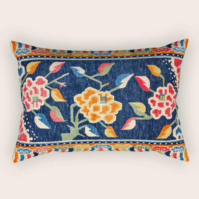 Khampa Dzong Khaden South Tibetan Sleeping Rug Print Rectangular Pillow Gallery Image 1
