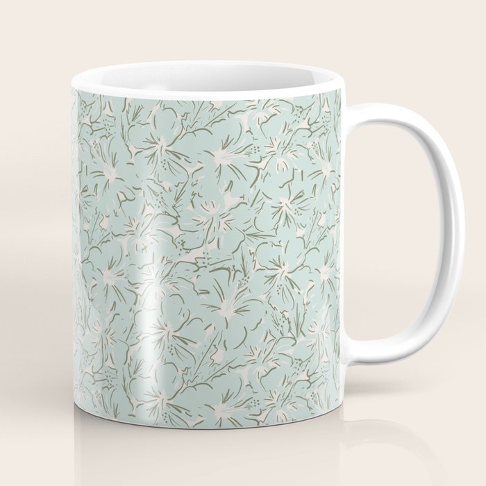 Hibiscus Hawaiian Print Coffee Mug Gallery Image 1