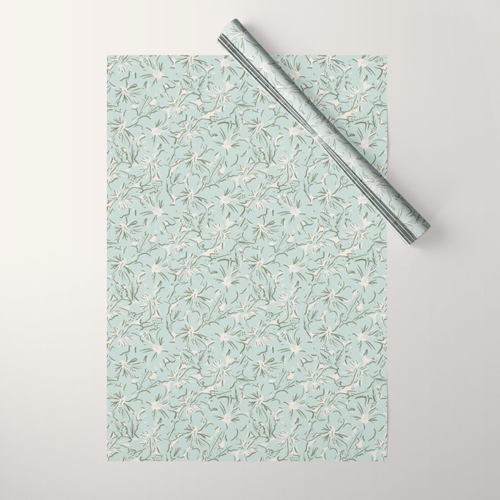 Hibiscus Hawaiian Print Wrapping Paper Gallery Image 1