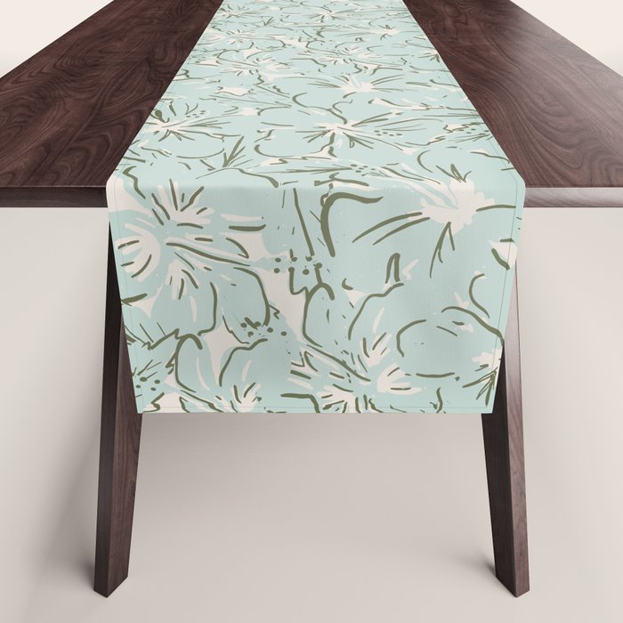 Hibiscus Hawaiian Print Table Runner Gallery Image 1