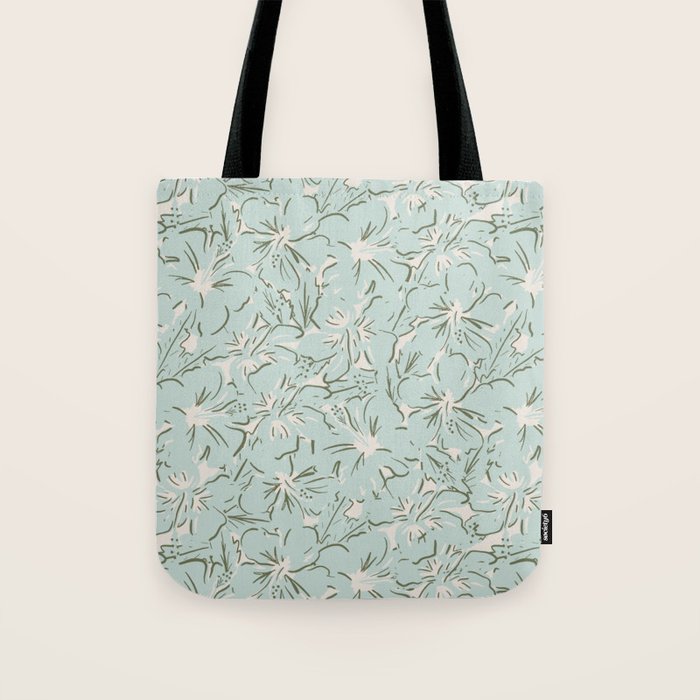 Hibiscus Hawaiian Print Tote Bag Gallery Image 1