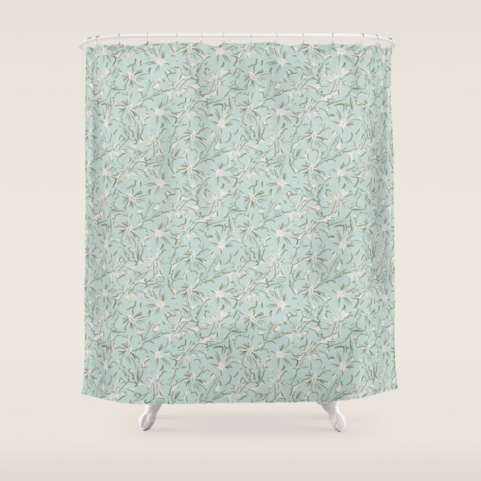 Hibiscus Hawaiian Print Shower Curtain Gallery Image 1