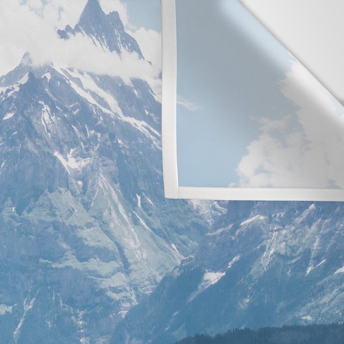 Swiss Alps Summer Landscape - Nature Photography - Jungfrau Mountain Peak Wall Tapestry Gallery Image 3