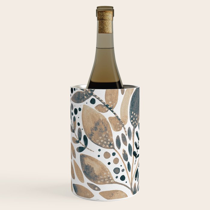 Watercolor branches and leaves - neutral Wine Chiller Gallery Image 2