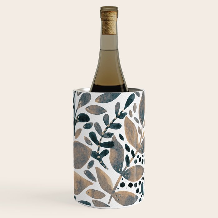 Watercolor branches and leaves - neutral Wine Chiller Gallery Image 3