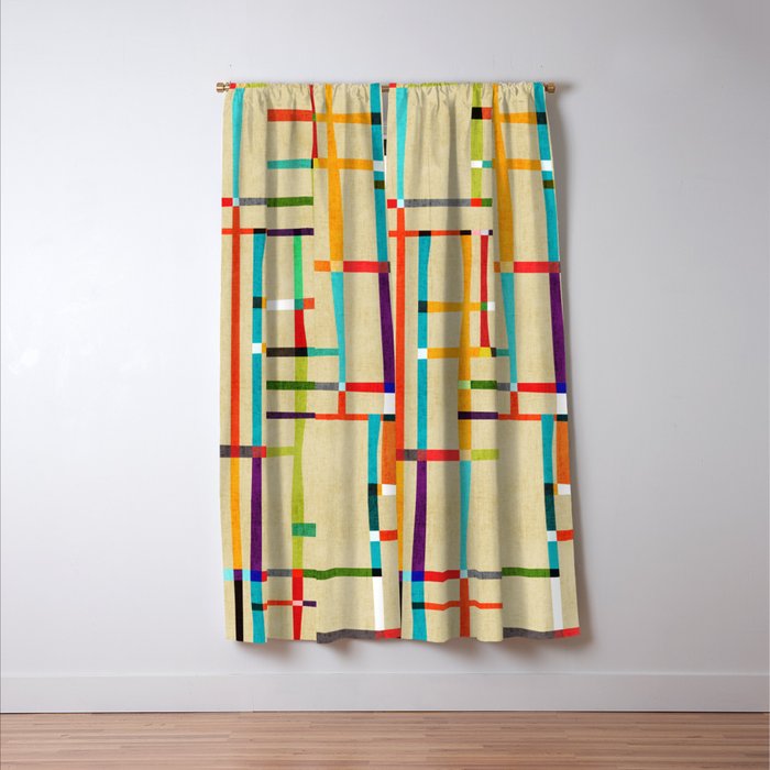 The map (after Mondrian) Window Curtain Gallery Image 3