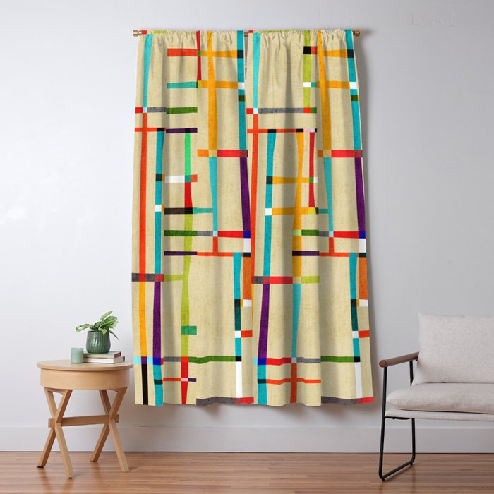 The map (after Mondrian) Window Curtain Gallery Image 5