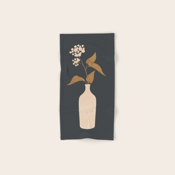 Minimal Abstract Art Vase Flower 4 Bath Towel Gallery Image 1