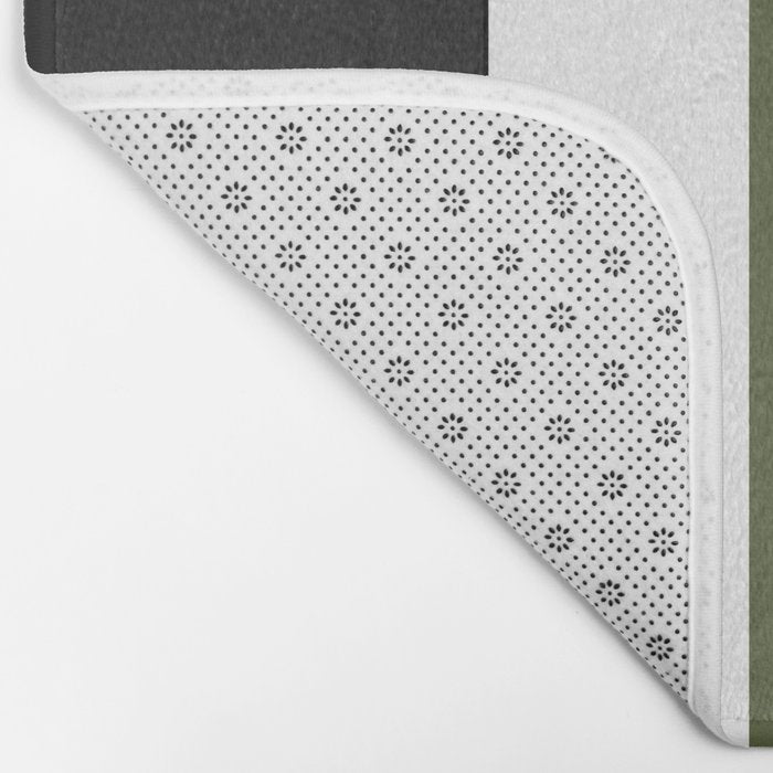 Accent (Black & Moss Green) Bath Mat Gallery Image 2