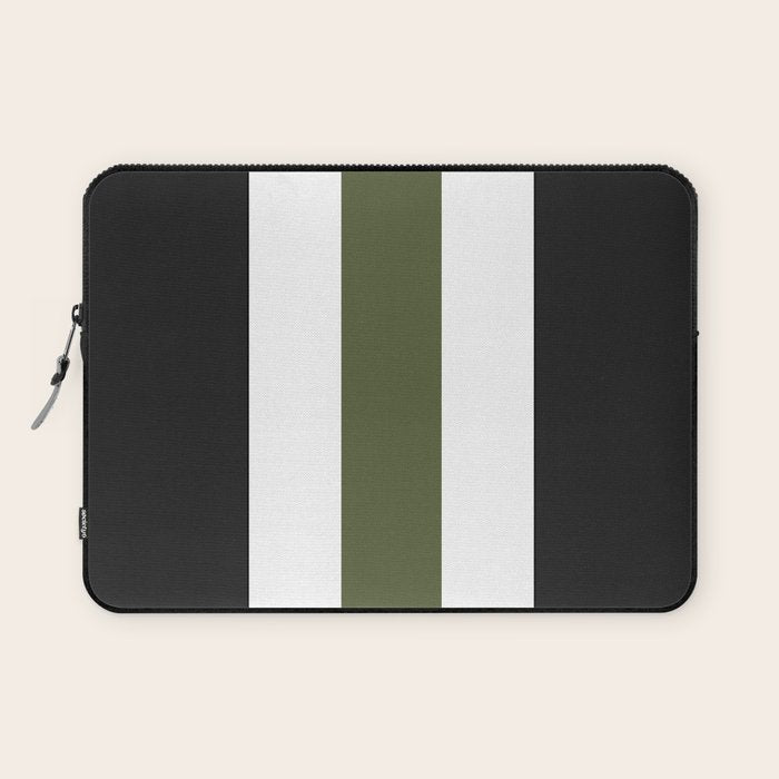 Accent (Black & Moss Green) Laptop Sleeve Gallery Image 1