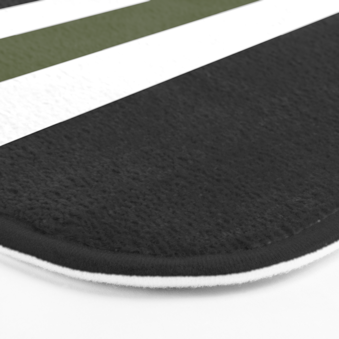 Accent (Black & Moss Green) Bath Mat Gallery Image 3